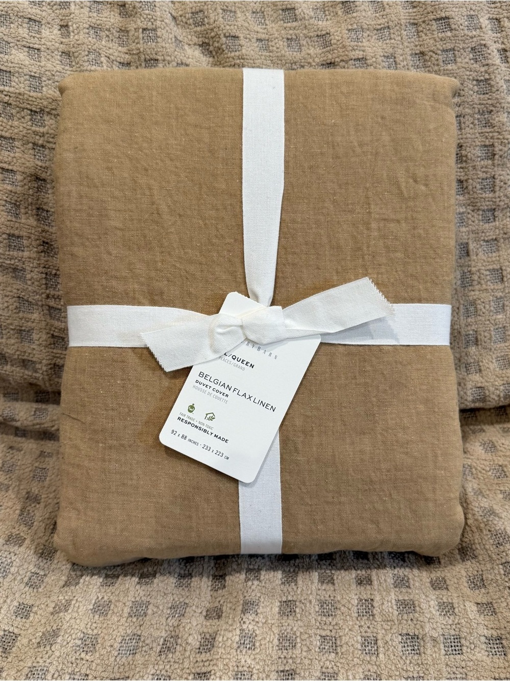 Pottery Barn Belgian Flax Linen Duvet Cover Full Queen
